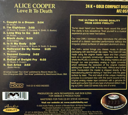 Alice Cooper - Love It To Death (Audio Fidelity Gold CD)