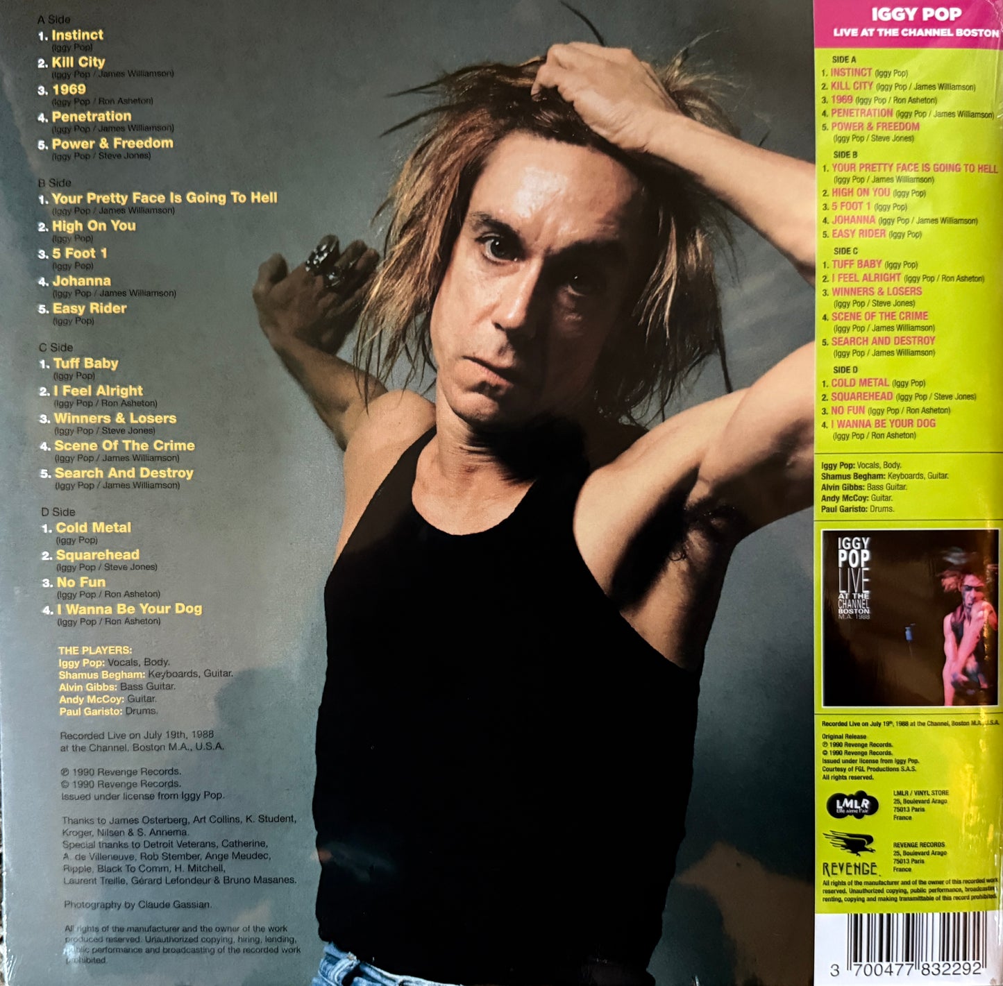Iggy Pop - Live At The Channel Boston (2XLP Factory Sealed)