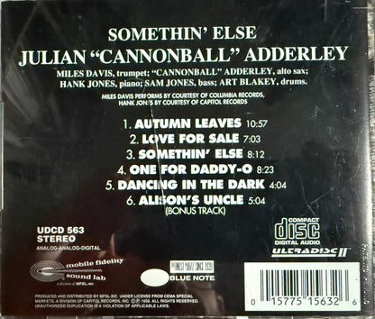 Cannonball Adderley - Somethin’ Else (Mobile Fidelity 24K Gold CD)
