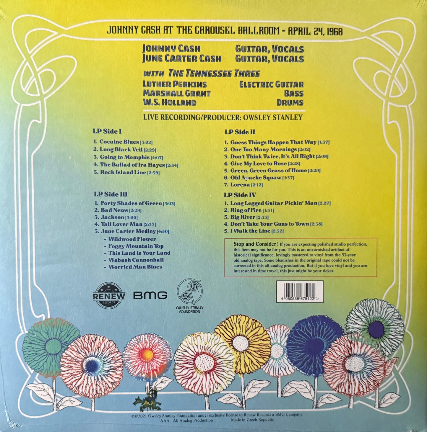 Johnny Cash - At The Carousel Ballroom (Factory Sealed) 2XLP