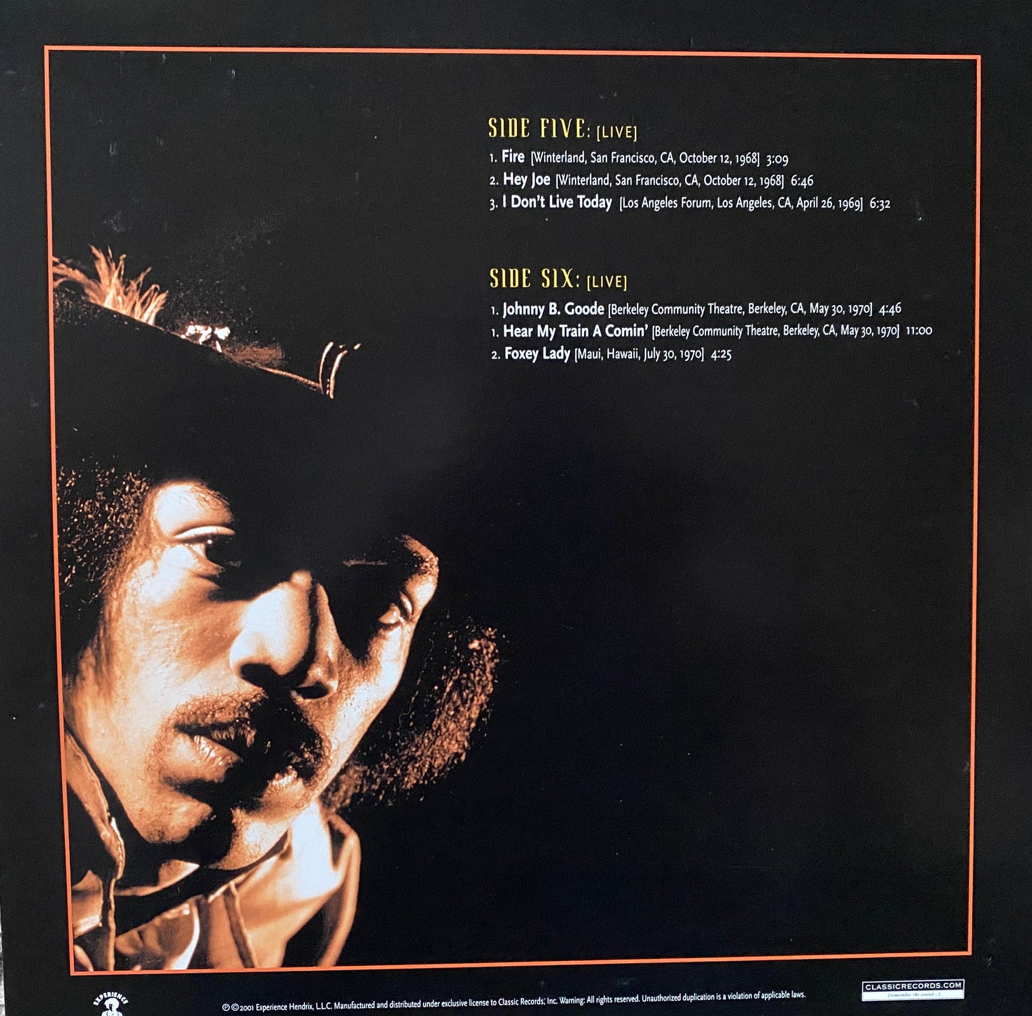 Jimi Hendrix - Voodoo Child (Classic Records 200 Gram Box 4XLP Bernie Grundman Cut *No Box)