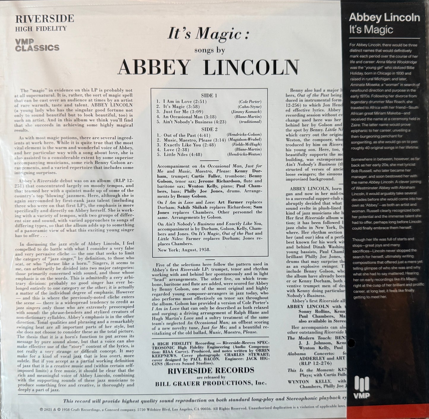 Abbey Lincoln - It’s Magic (VMP) Factory Sealed