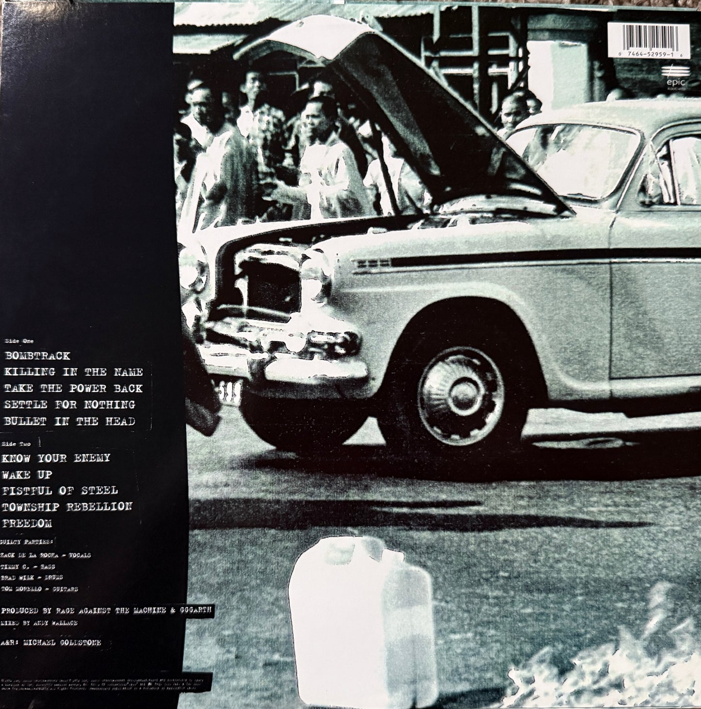 Rage Against The Machine - Self Titled (1992 U.S. Press) RL Masterdisk
