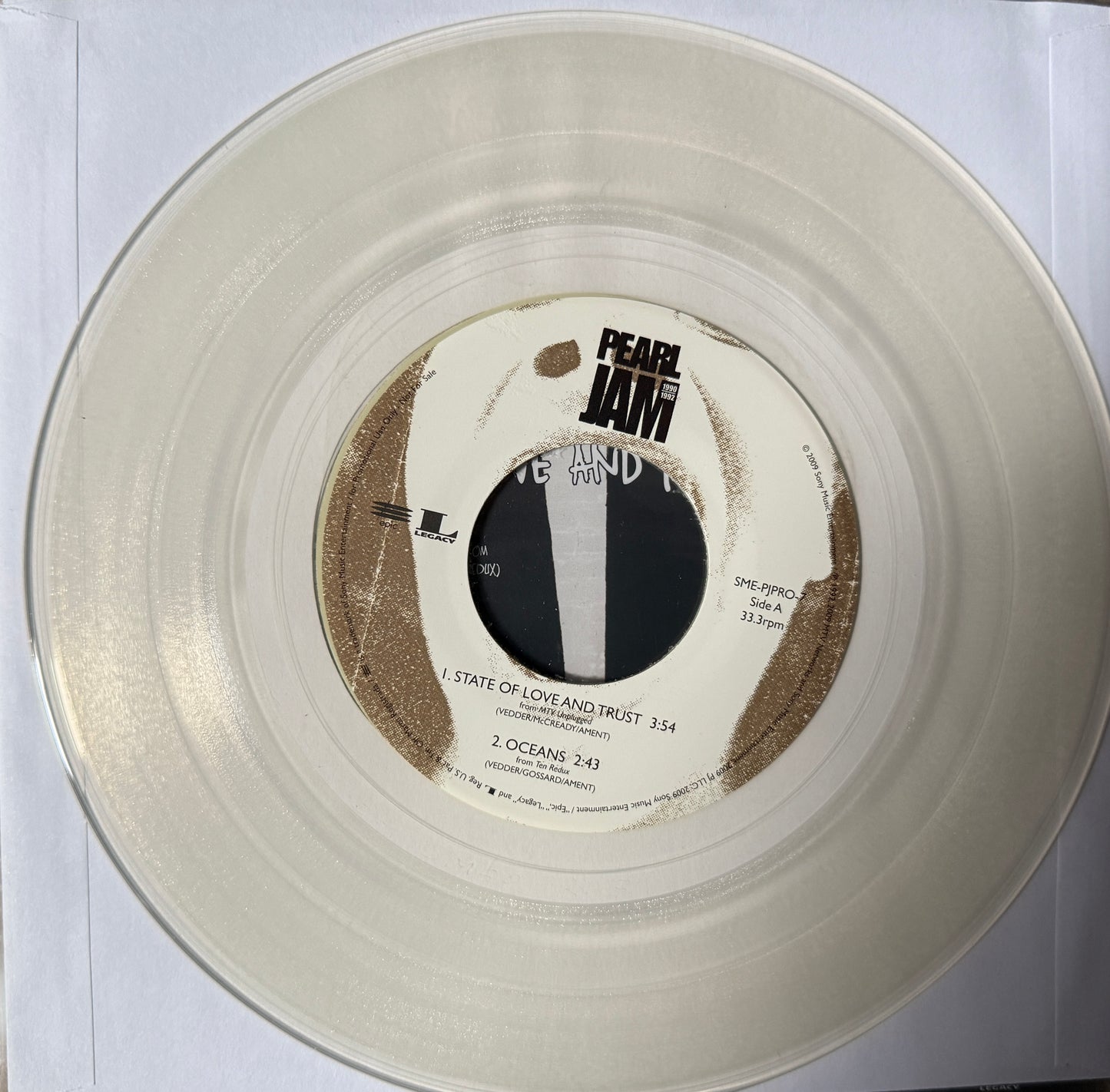 Pearl Jam - 1990-1992 Box Set Sample (6X7" Promo) *Large Hole