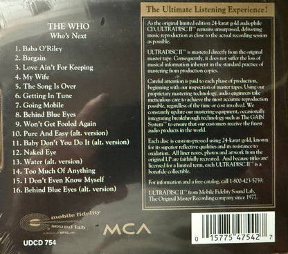 Who - Who’s Next (Mobile Fidelity Sound Lab) 24K Gold CD Factory Sealed