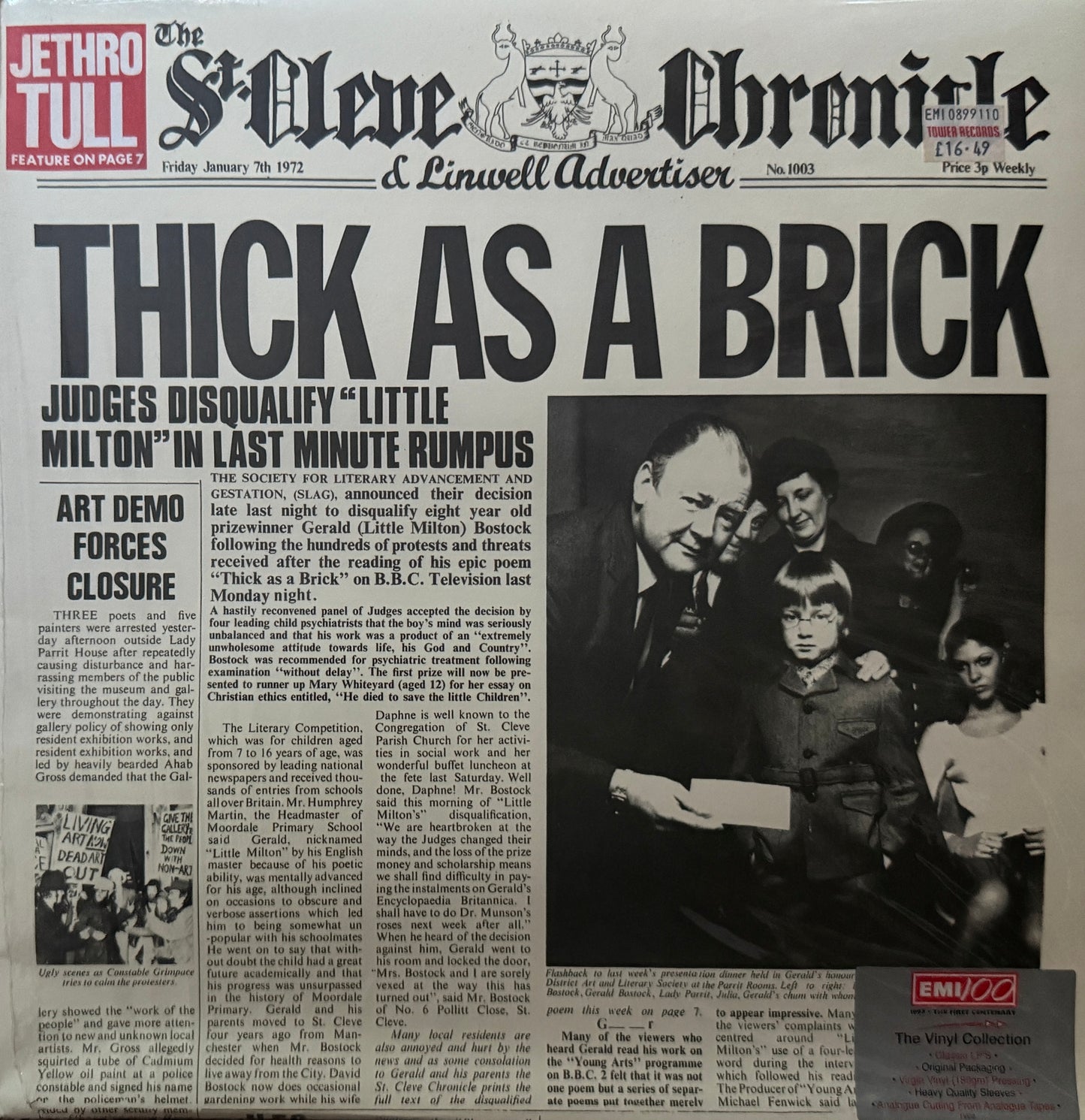 Jethro Tull - Thick As A Brick (EMI 100 90’s UK Press) All Analog Factory Sealed