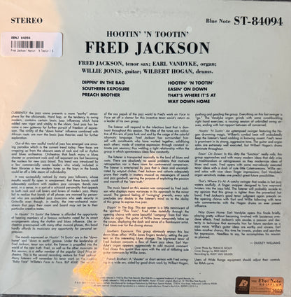 Fred Jackson - Hootin’ N’ Tootin’ (AP 2XLP) Factory Sealed