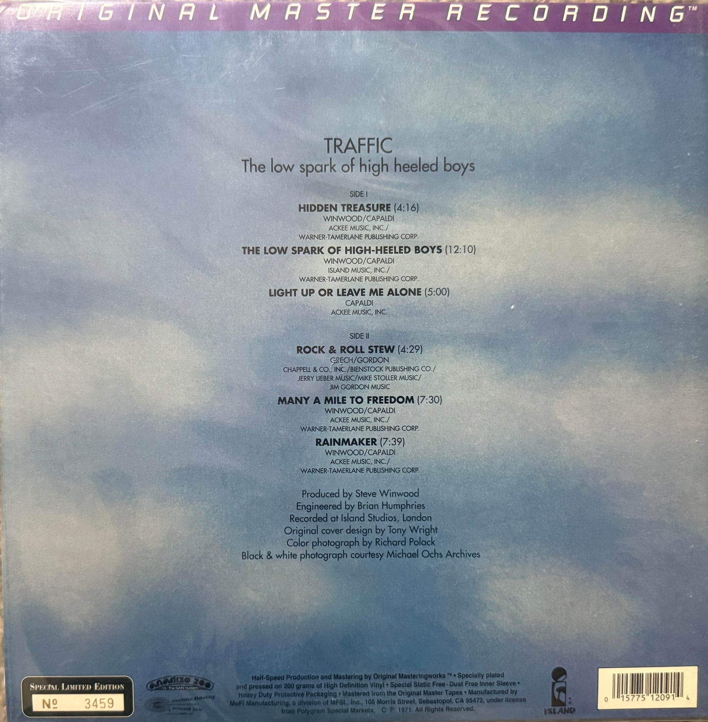 Traffic - Low Spark Of High Heeled Boys (Mobile Fidelity Sound Lab 200 Gram Anadisq) Factory Sealed