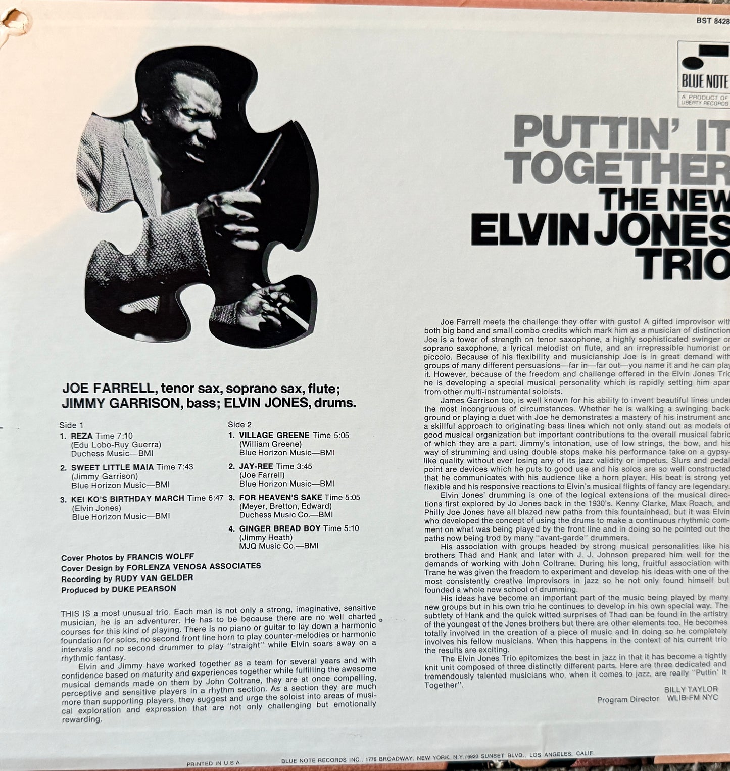 Elvin Jones Trio - Puttin’ It Together (Early 70’s. Blue Note)