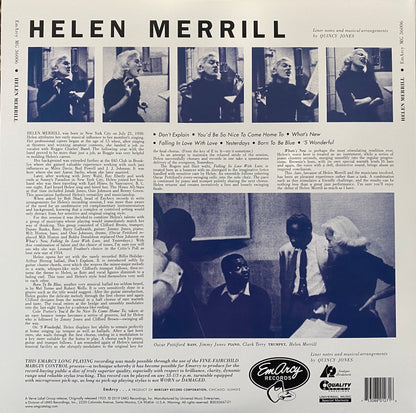 Helen Merrill - Self Titled (Analogue Productions)