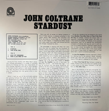 John Coltrane - Stardust (Blue Vinyl) Factory Sealed
