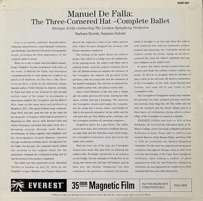 De Falla - The Three Cornered Hat (Complete Ballet) (Classic Records) 200 Gram