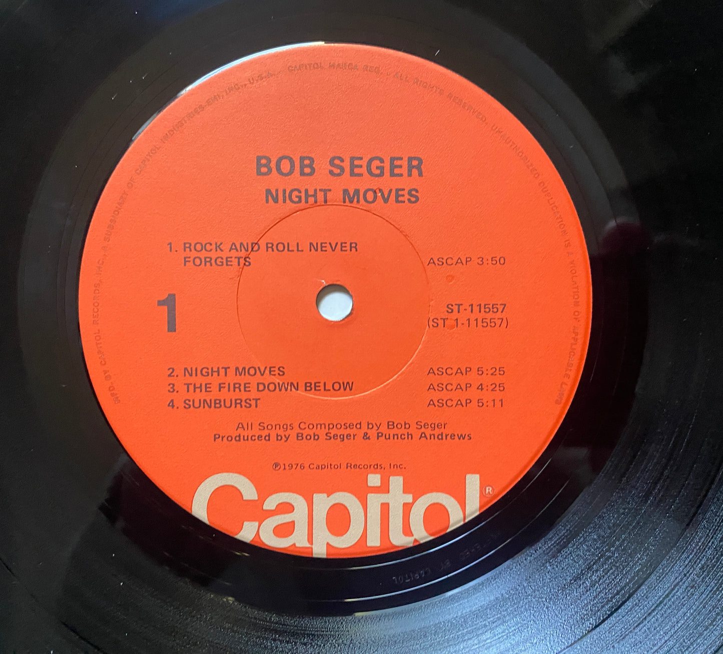 Bob Seger & The Silver Bullet Band - Night Moves (1976 U.S. Pressing)