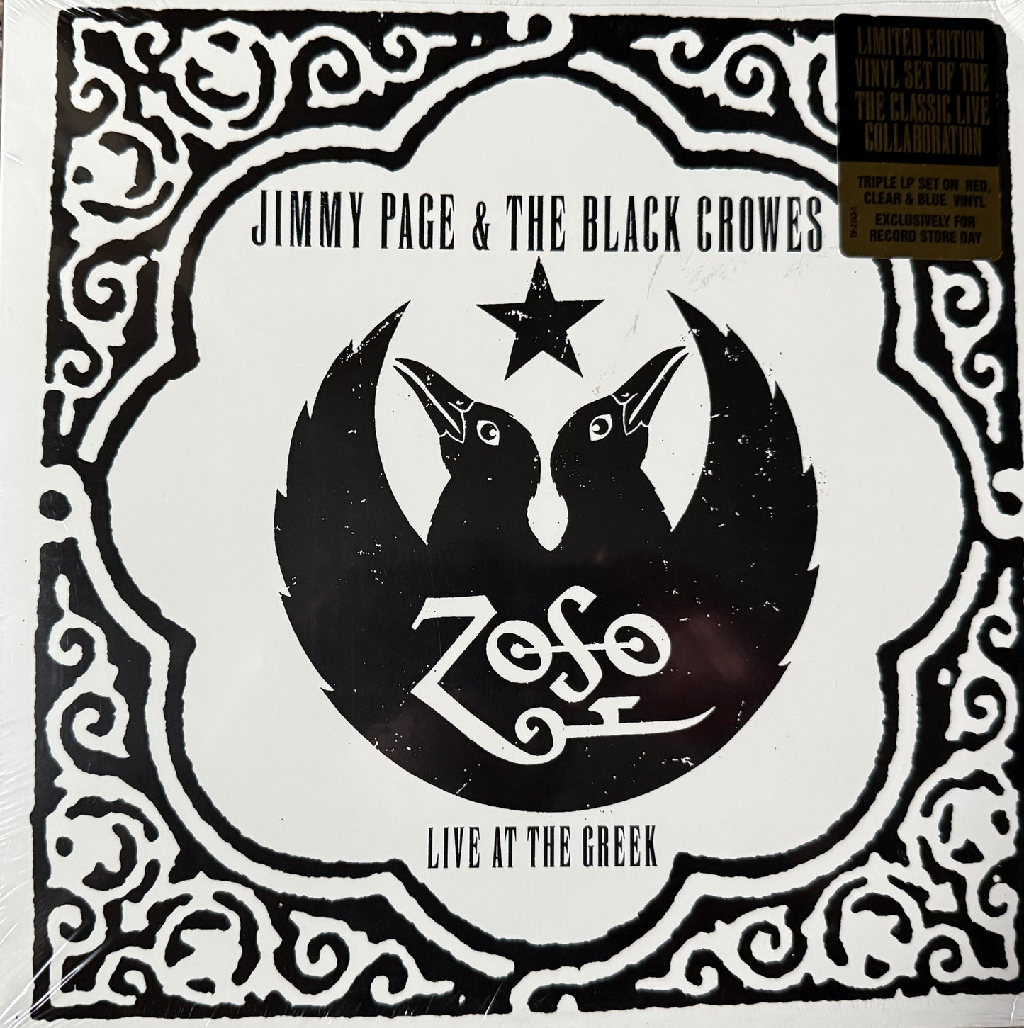 Jimmy Page & Black Crowes - Live At The Greek (RSD Ltd Edition Red, Clear, Blue Vinyl 3XLP) Sealed