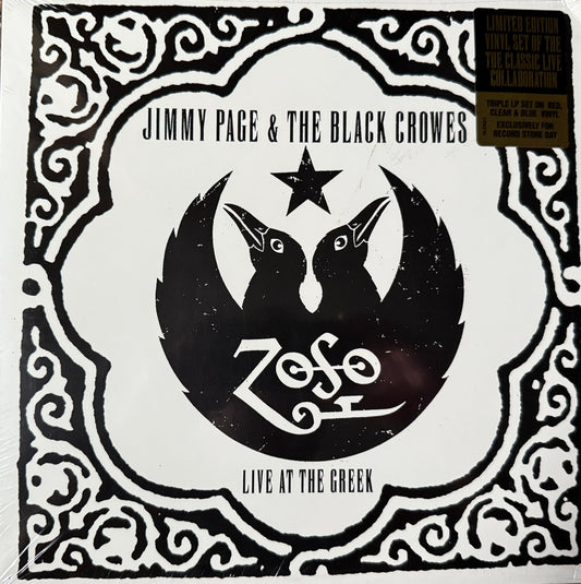 Jimmy Page & Black Crowes - Live At The Greek (RSD Ltd Edition Red, Clear, Blue Vinyl 3XLP) Sealed