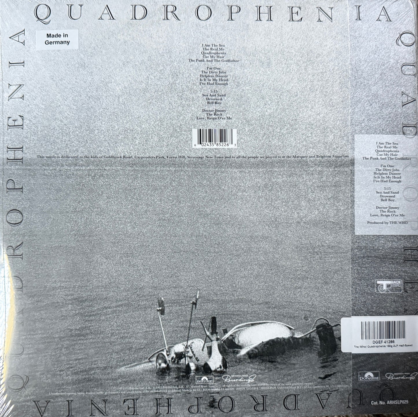 The Who - Quadrophenia (Abbey Road Half Speed Mastered) 2XLP Factory Sealed
