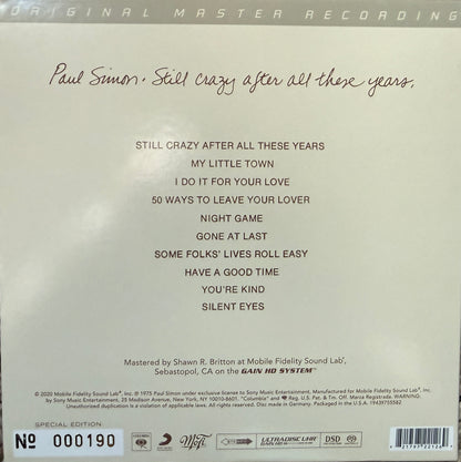 Paul Simon - Still Crazy After All These Years (Mobile Fidelity SACD)