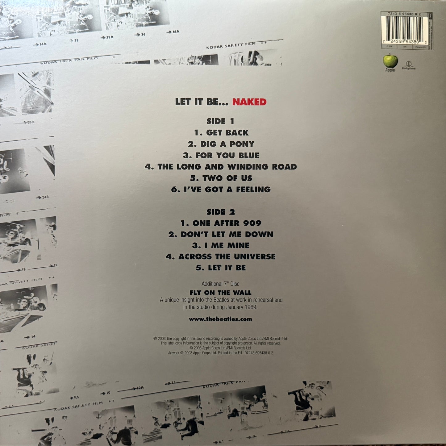 Beatles - Let It Be…Naked (2003 Europe Press) 2XLP W/7” and booklet