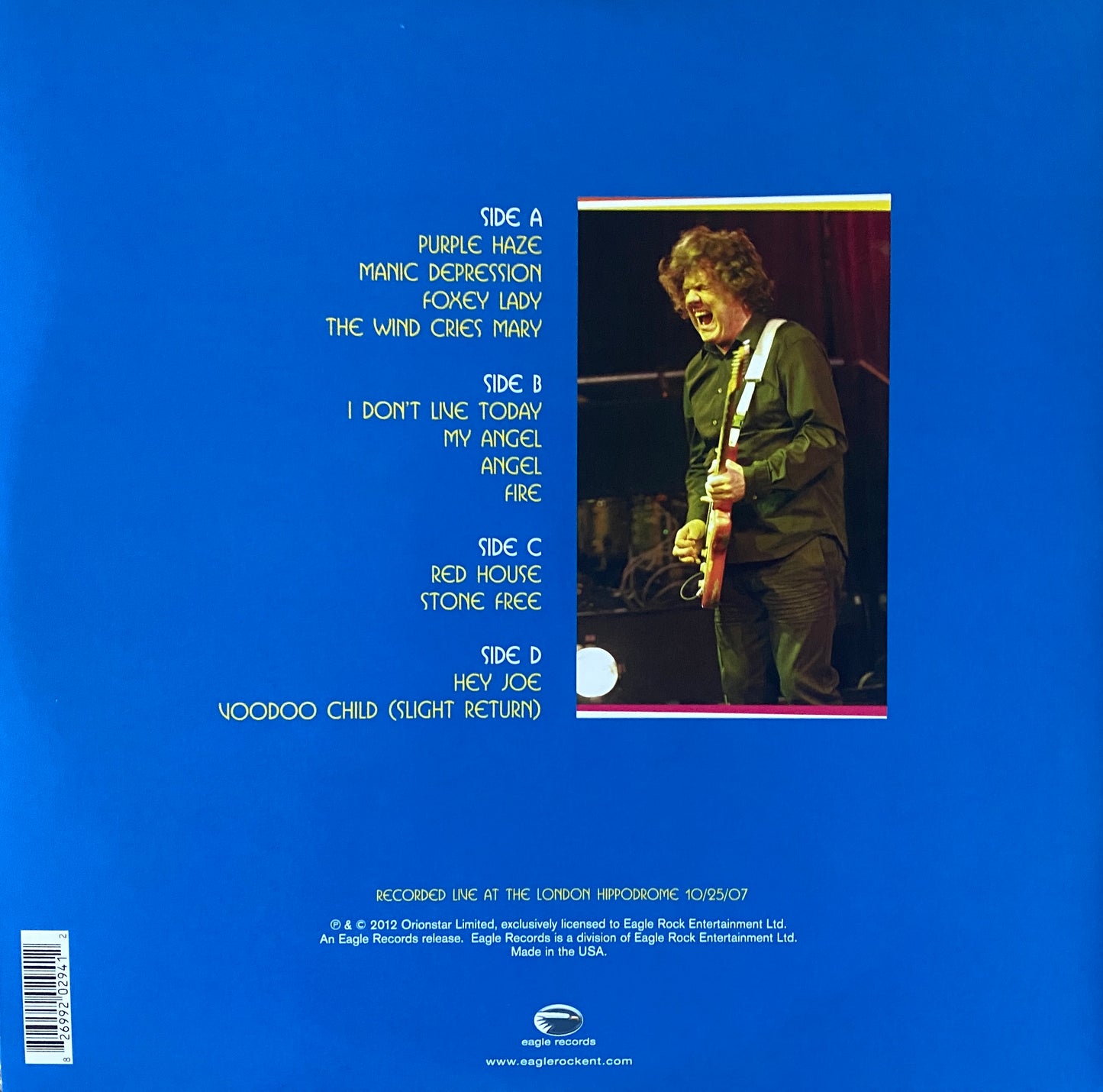 Gary Moore - Blues For Jimi (2012 U.S. Press 2XLP)