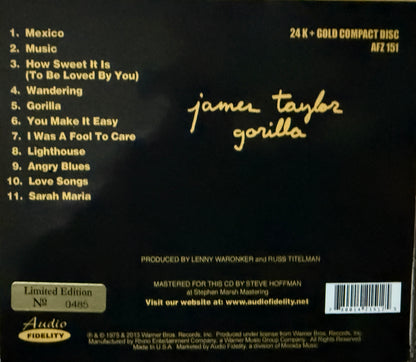 James Taylor - Gorilla (Audio Fidelity Gold CD)