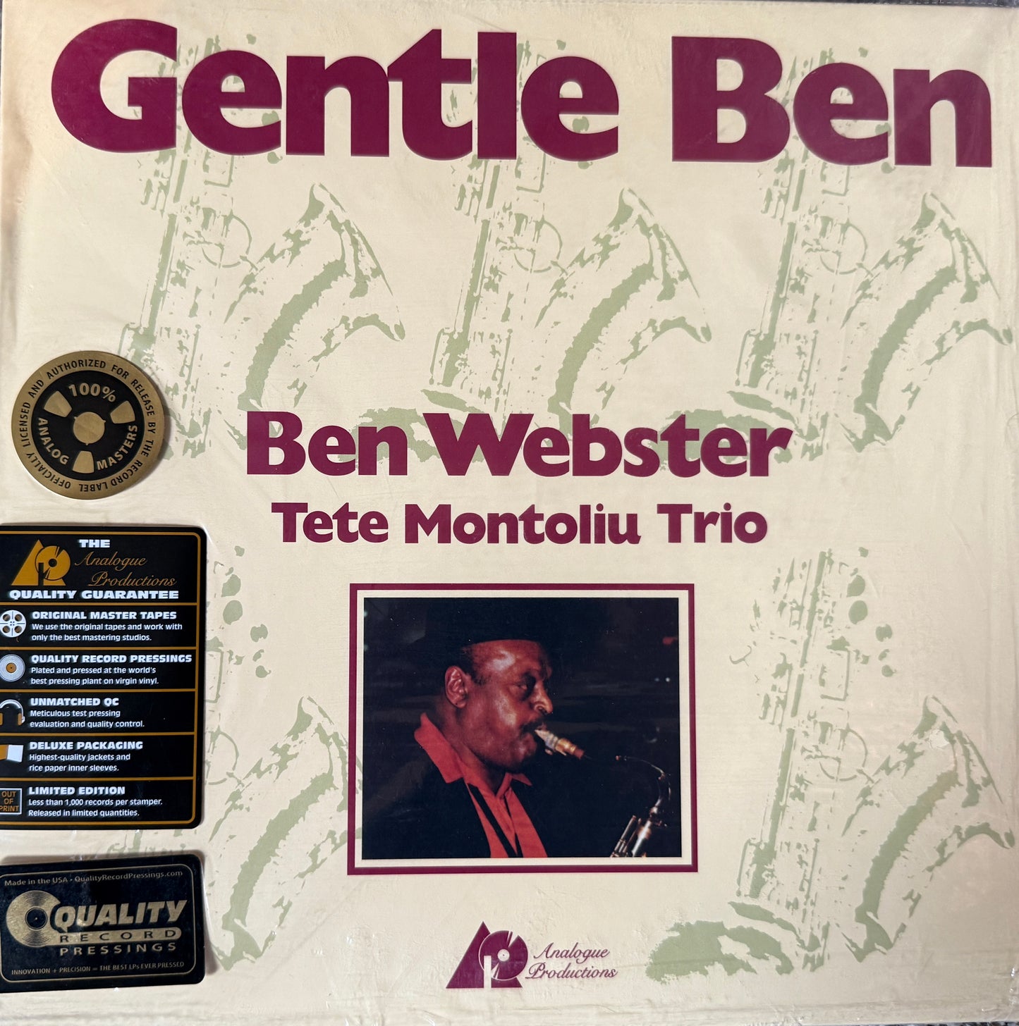 Ben Webster & Tete Montoliu Trio - Gentle Ben (AP 2XLP) Factory Sealed