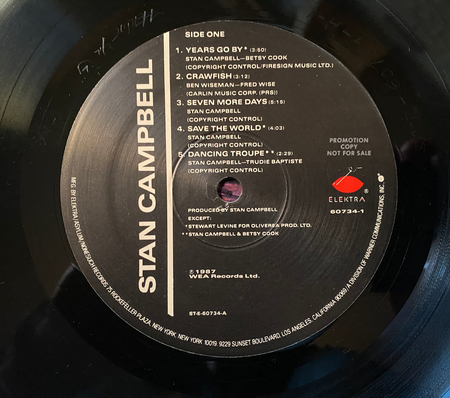 Stan Campbell - Self Titled (1987 Audiophile Promo)