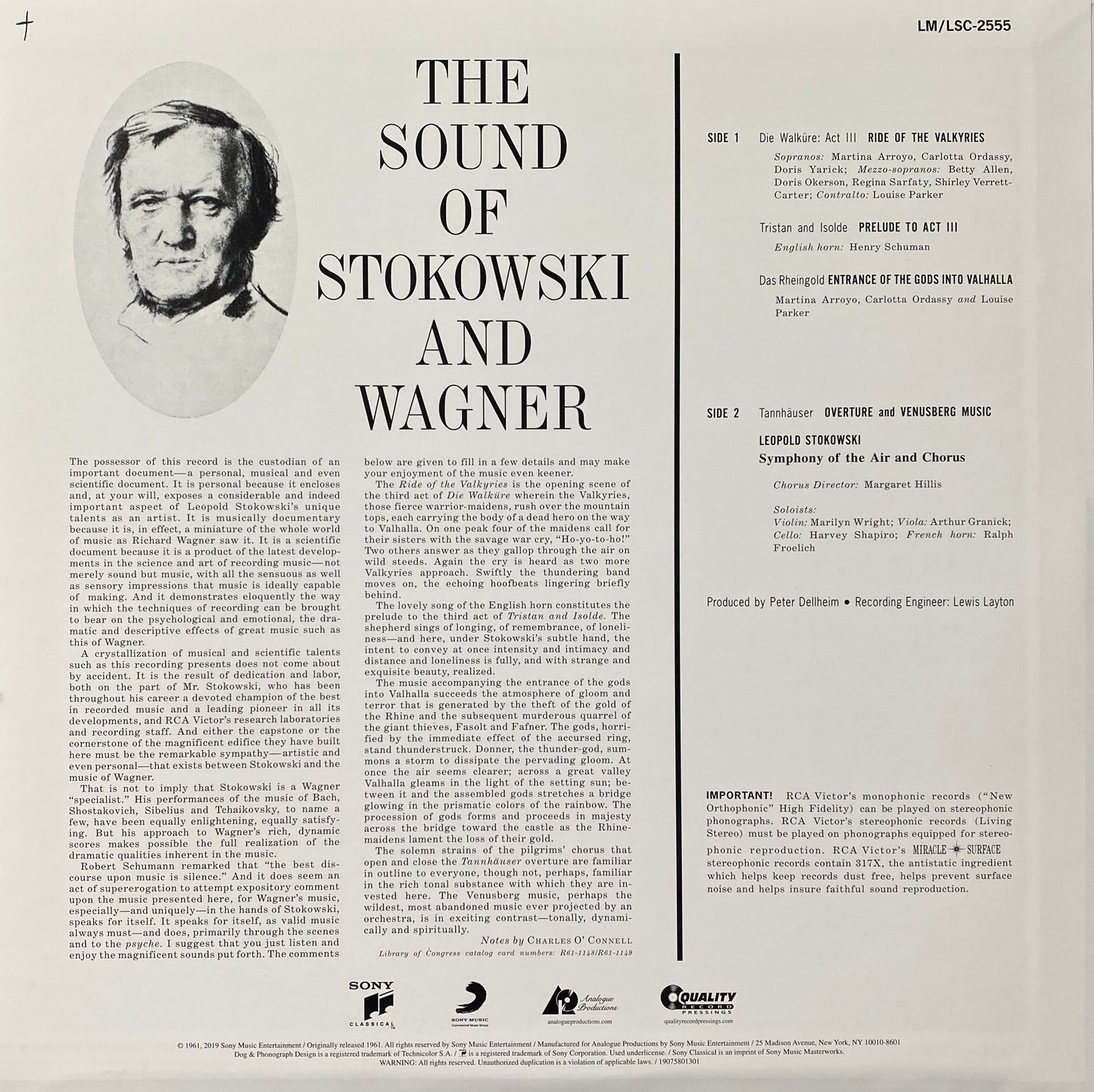 Stokowski and Wagner - Sound of (Analogue Productions) 200 Gram