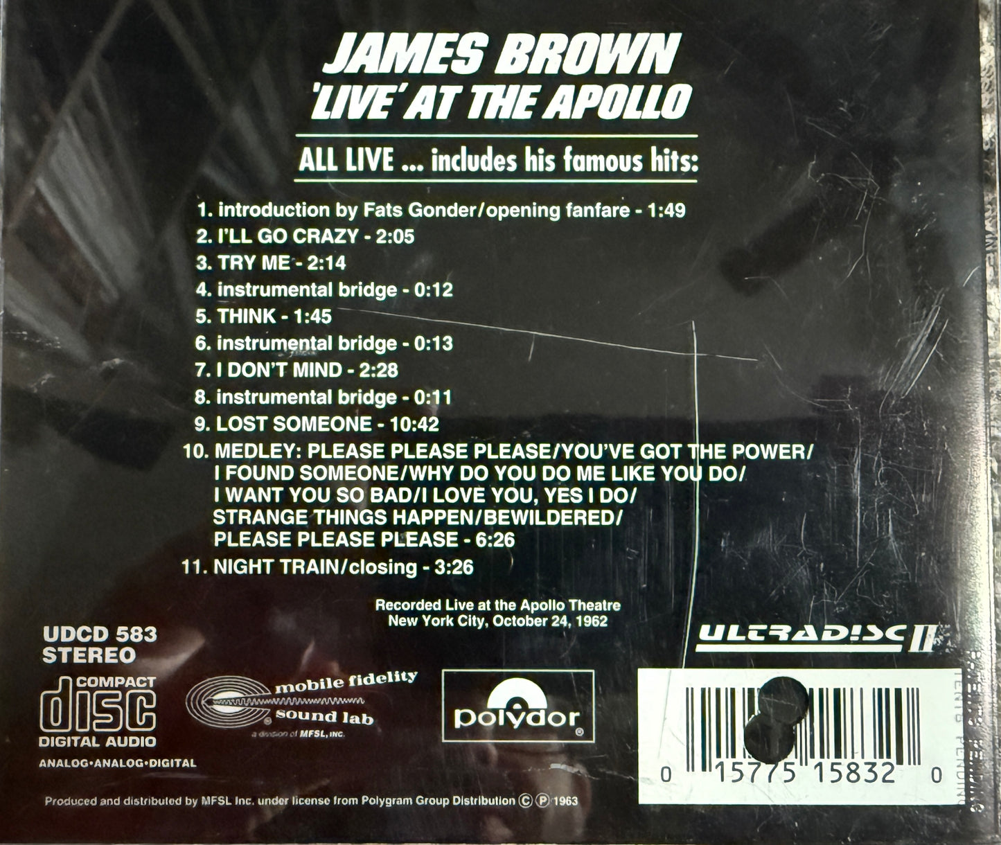 James Brown - Live At The Apollo (Mobile Fidelity 24K Gold CD)