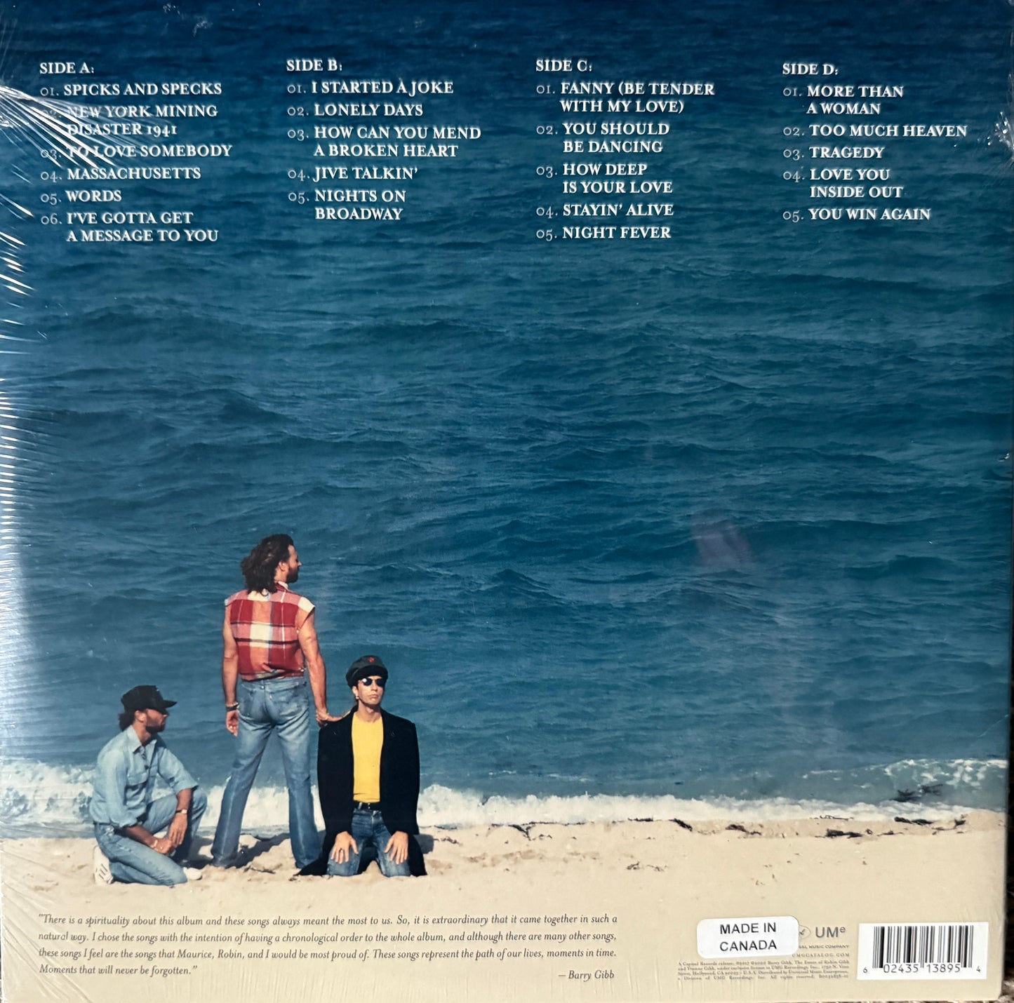 Bee Gees - All Time Greatest Hits (clear and blue vinyl) Factory Sealed 2XLP