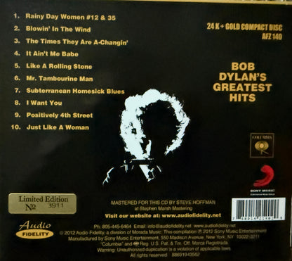 Bob Dylan - Greatest Hits (Audio Fidelity Gold CD)