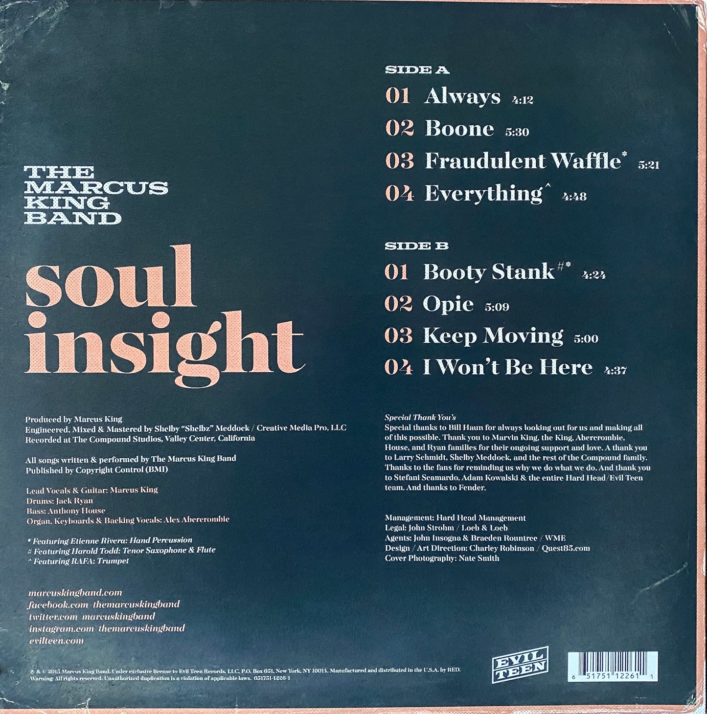 The Marcus King Band - Soul Insight (2015 U.S. Press)