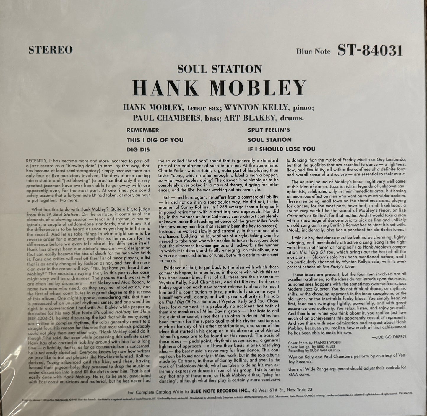 Hank Mobley - Soul Station (Music Matters SRX)