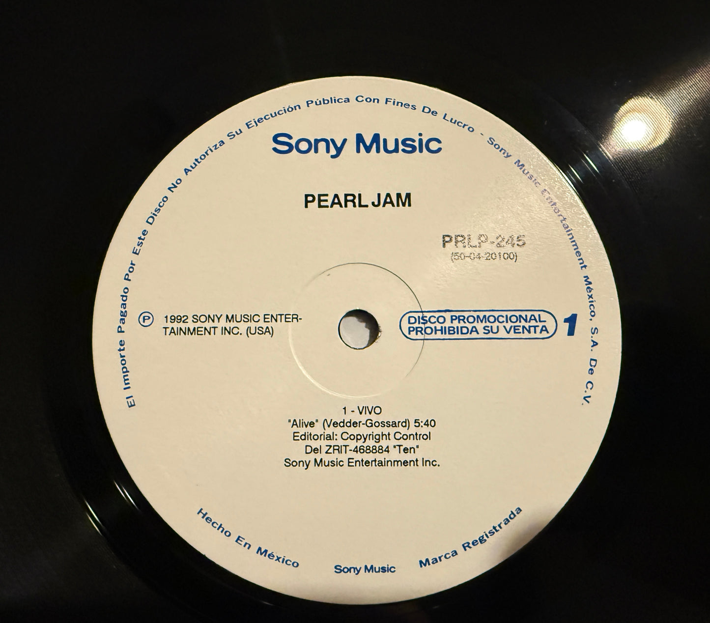 Pearl Jam - Alive (1992 Mexico Promo 12”)