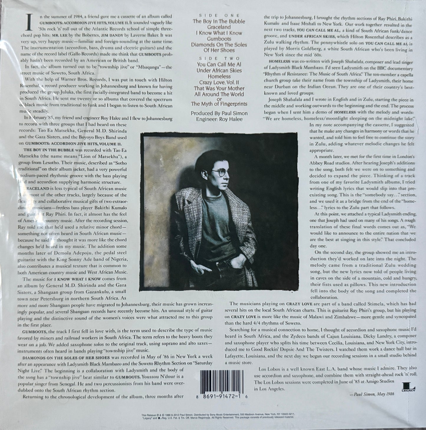 Paul Simon - Graceland (RTI Press) Factory Sealed