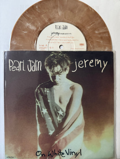 Pearl Jam - Jeremy/Alive UK 7” (Brown W/White Marble)