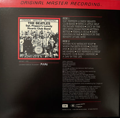 Beatles - Sgt Pepper Lonely Heart Club Band (Mobile Fidelity Sound Lab UHQR 200 Gram Flat Profile)