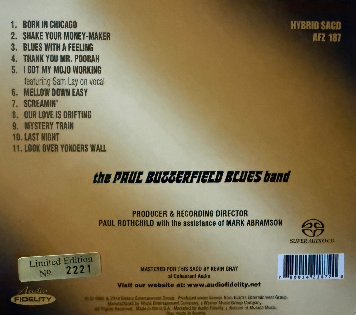 Paul Butterfield Blues Band - Self Titled (Audio Fidelity SACD)