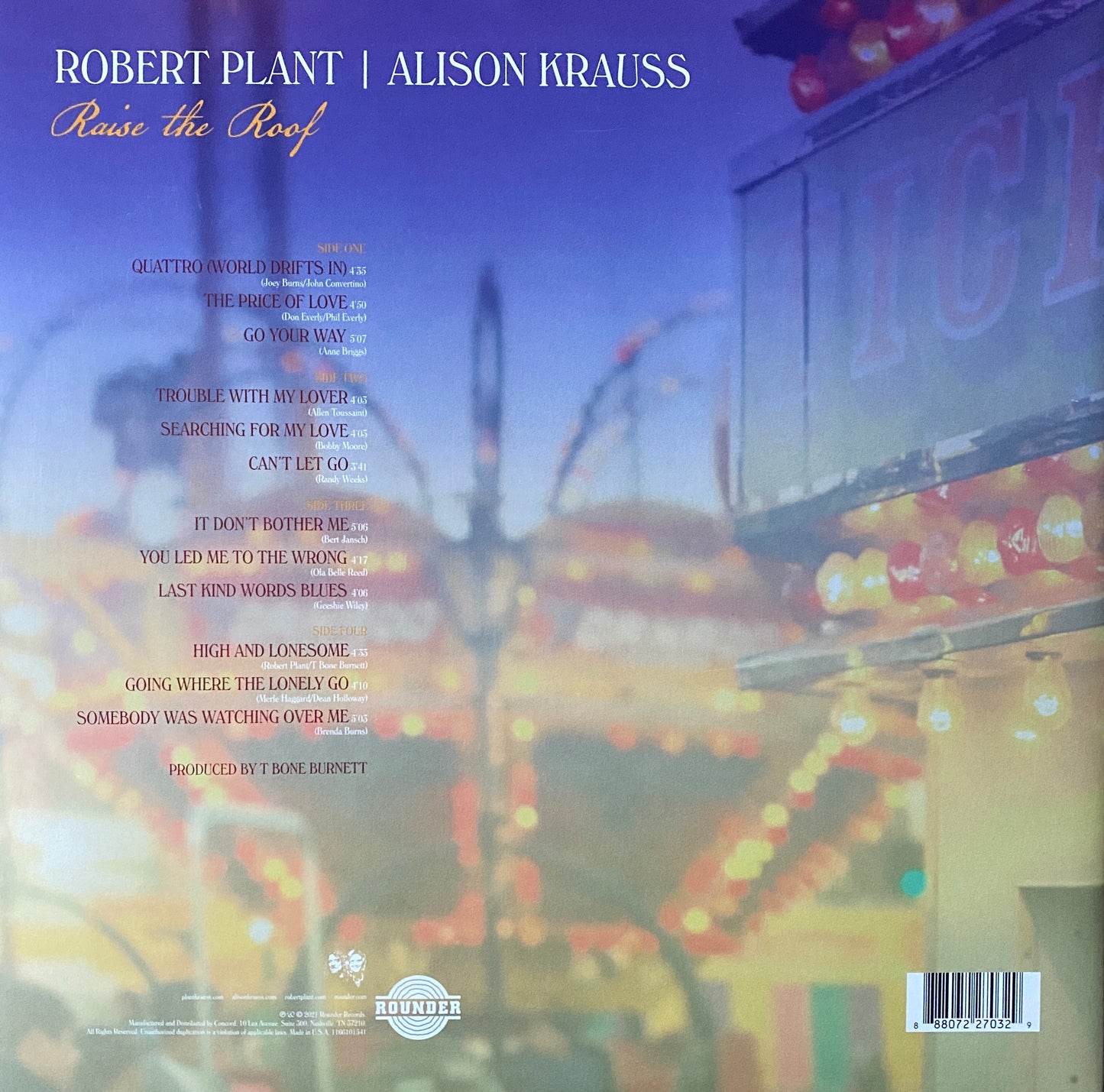 Robert Plant Alison Krauss - Raise The Roof (2021 U.S. Press 2XLP)