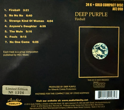 Deep Purple - Fireball (Audio Fidelity Gold CD)