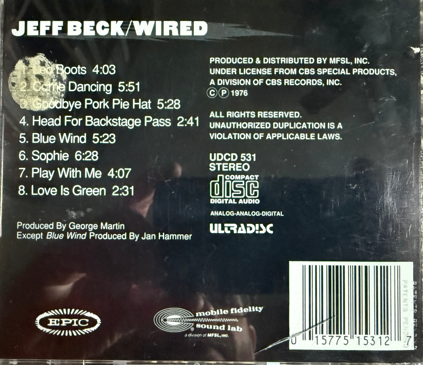 Jeff Beck - Wired (Mobile Fidelity 24K Gold CD)