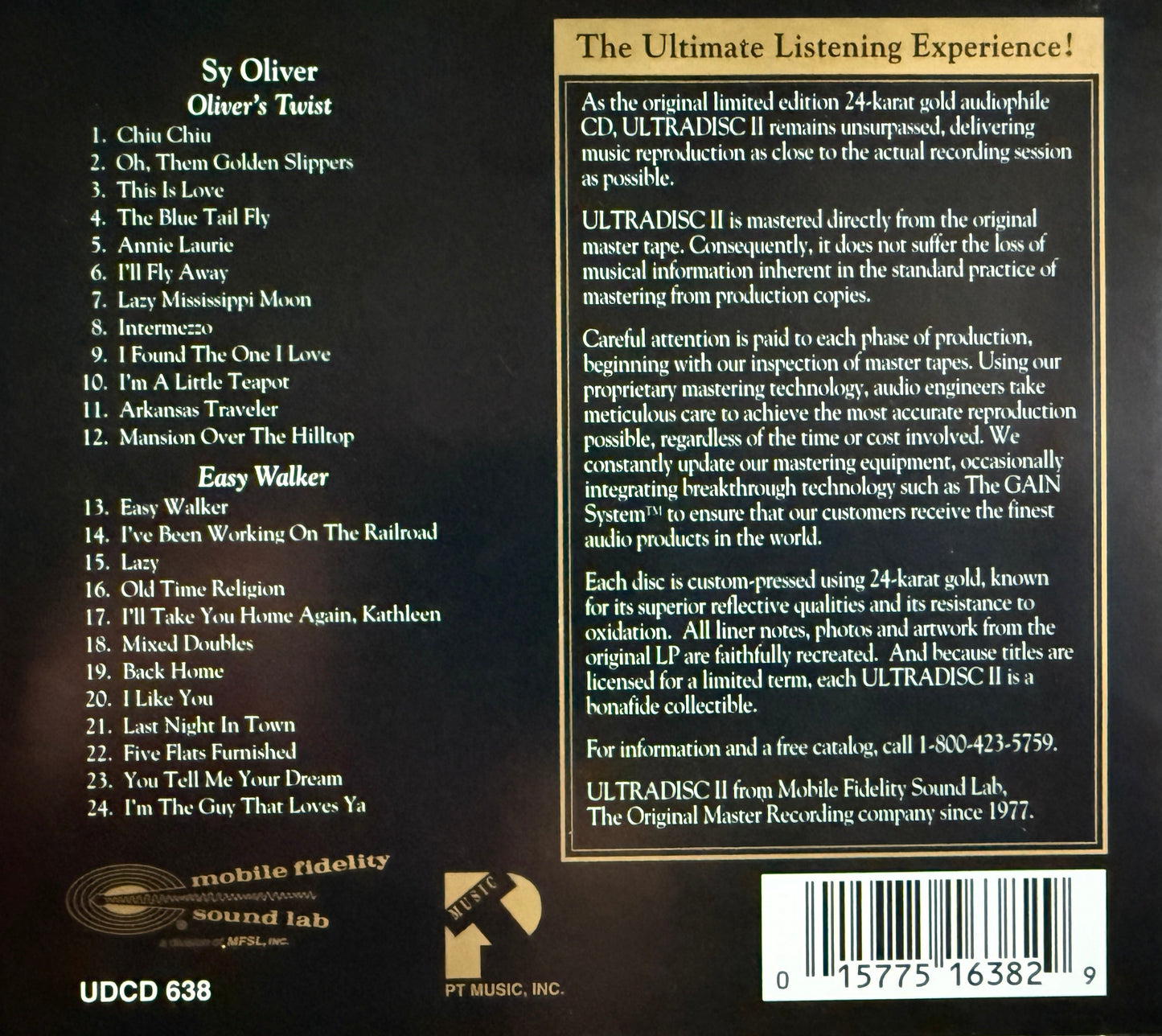 Sy Oliver - Oliver’s Twist/Easy Walker (Mobile Fidelity 24K Gold CD)