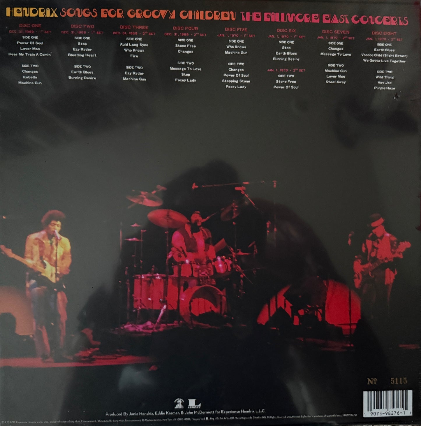 Jimi Hendrix - Songs For Groovy Children:Live At Fillmore East (8XLP Box Set) Factory Sealed