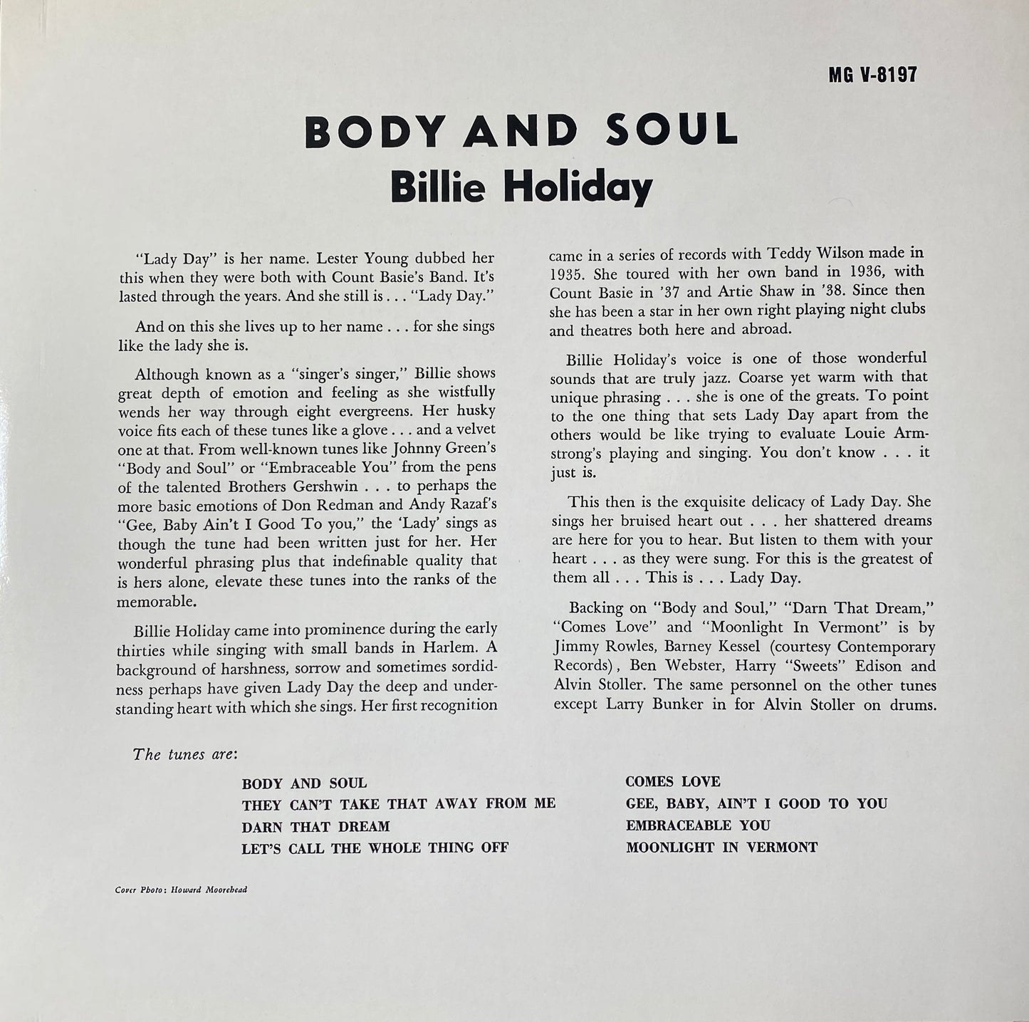 Billie Holiday - Body and Soul (Speakers Corner)