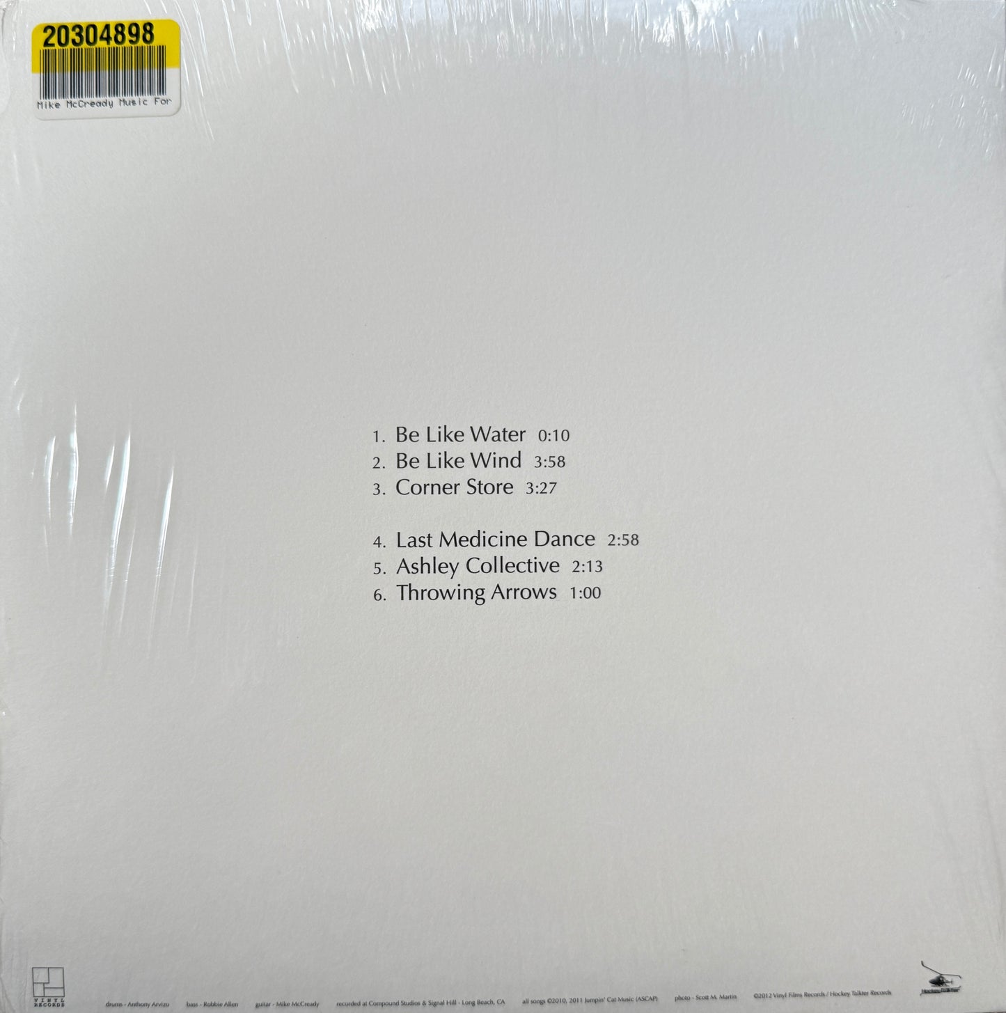 Mike McCready- Music For Film (Ltd Edition Clear Vinyl)