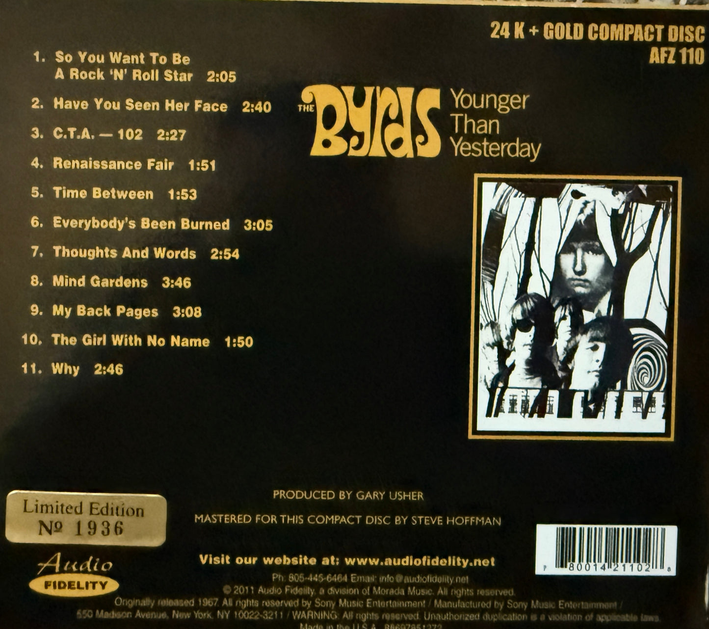 Byrds - Younger Than Yesterday (Audio Fidelity Gold CD)