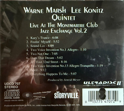 Warne Marsh Lee Konitz Quartet - Live At The Montmartre Club (Mobile Fidelity 24K Gold CD)