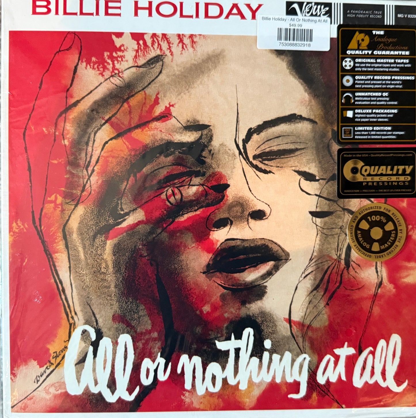 Billie Holiday - All Or Nothing At All (AP 2XLP) Factory Sealed