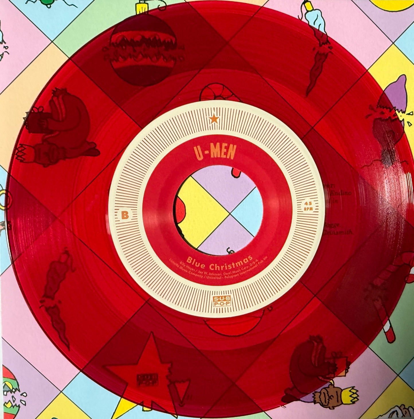 Green River/U-Men - Blue Christmas/Away In A Manger (Red Vinyl Ltd Edition)