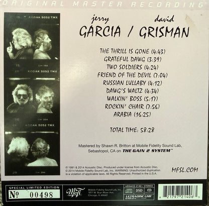 Jerry Garcia David Grisman - Self Titled (Mobile Fidelity SACD)