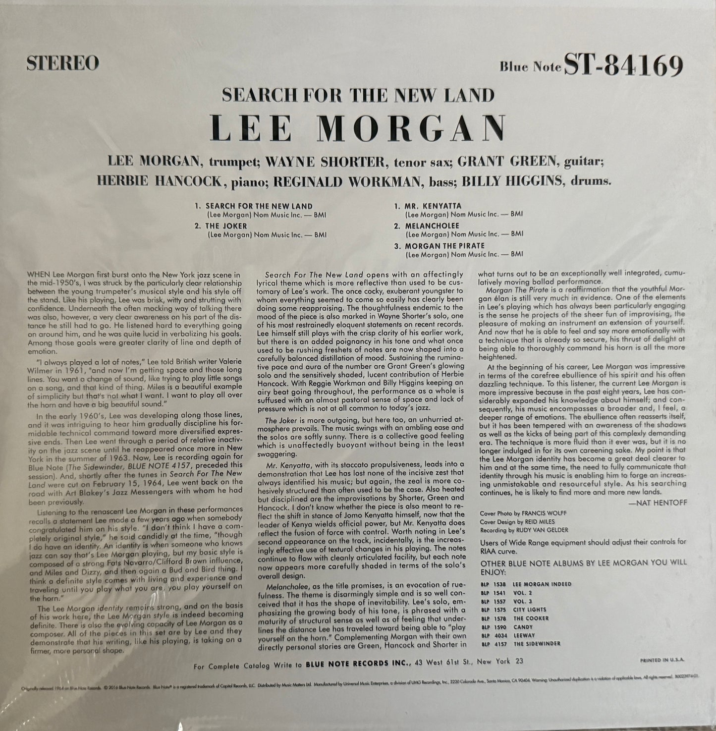 Lee Morgan - Search For The New Land (Music Matters SRX)
